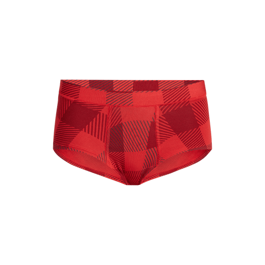 FeelFree Cheeky Brief | Crimson Plaid