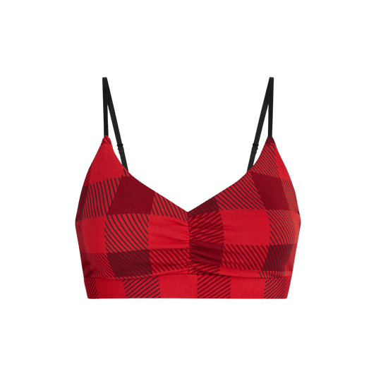 UltraModal™ FeelFree Ruched Bralette | Crimson Plaid