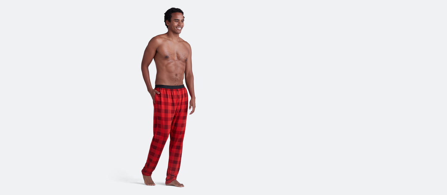 Men's Lounge Pants | Crimson Plaid