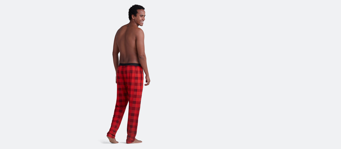 Men's Lounge Pants | Crimson Plaid