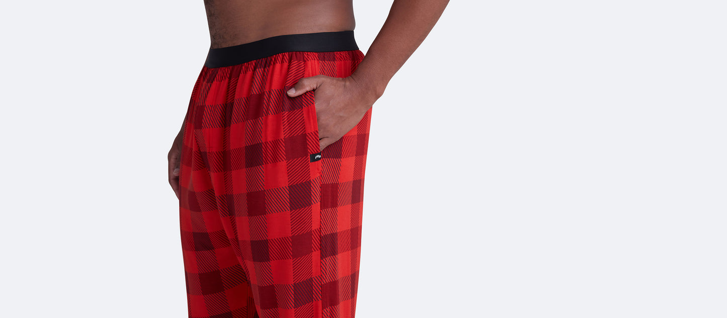 Men's Lounge Pants | Crimson Plaid