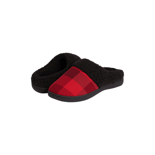 Hard Sole Slippers | Crimson Plaid