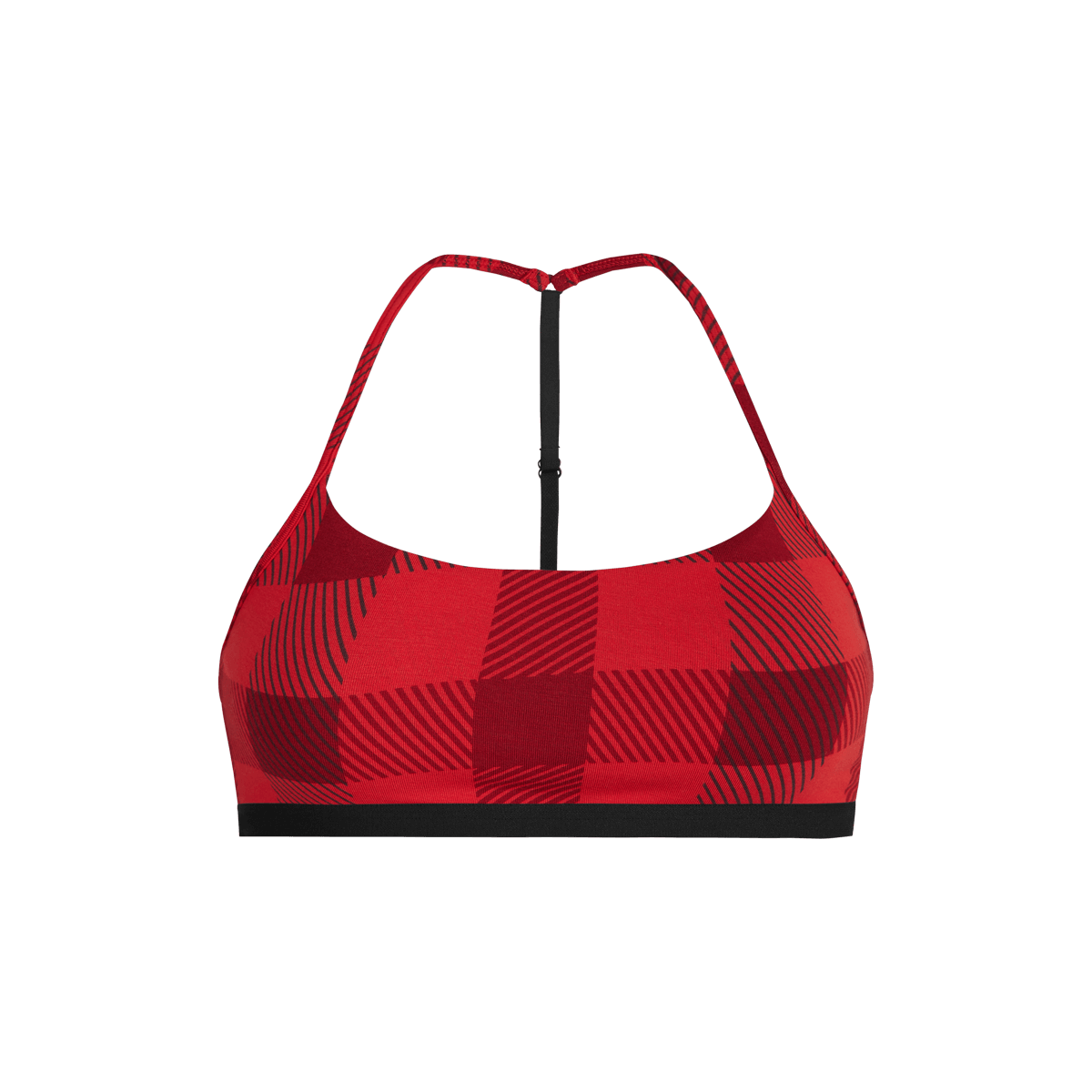 T-Back Bralette | Crimson Plaid