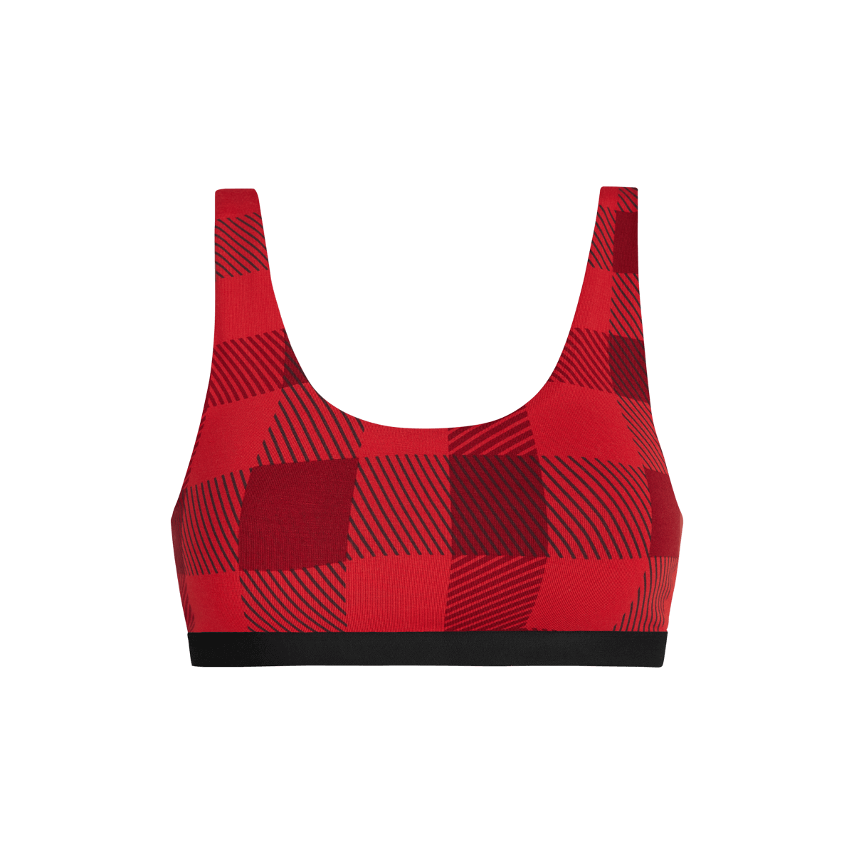 U-Back Bralette | Crimson Plaid