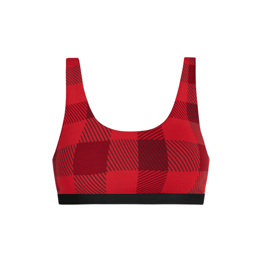 U-Back Bralette | Crimson Plaid