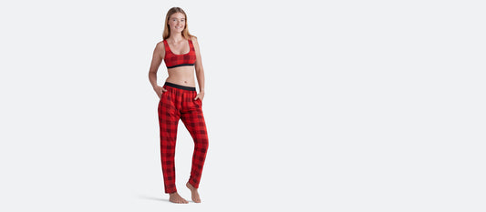 Women's Lounge Pants | Crimson Plaid