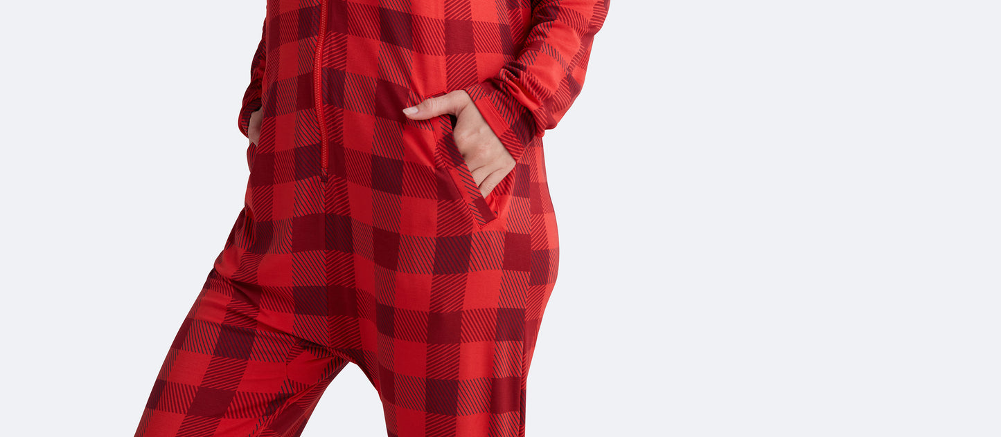 Unisex Onesie | Crimson Plaid