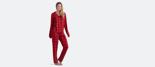 Women's Modal PJ Set | Crimson Plaid