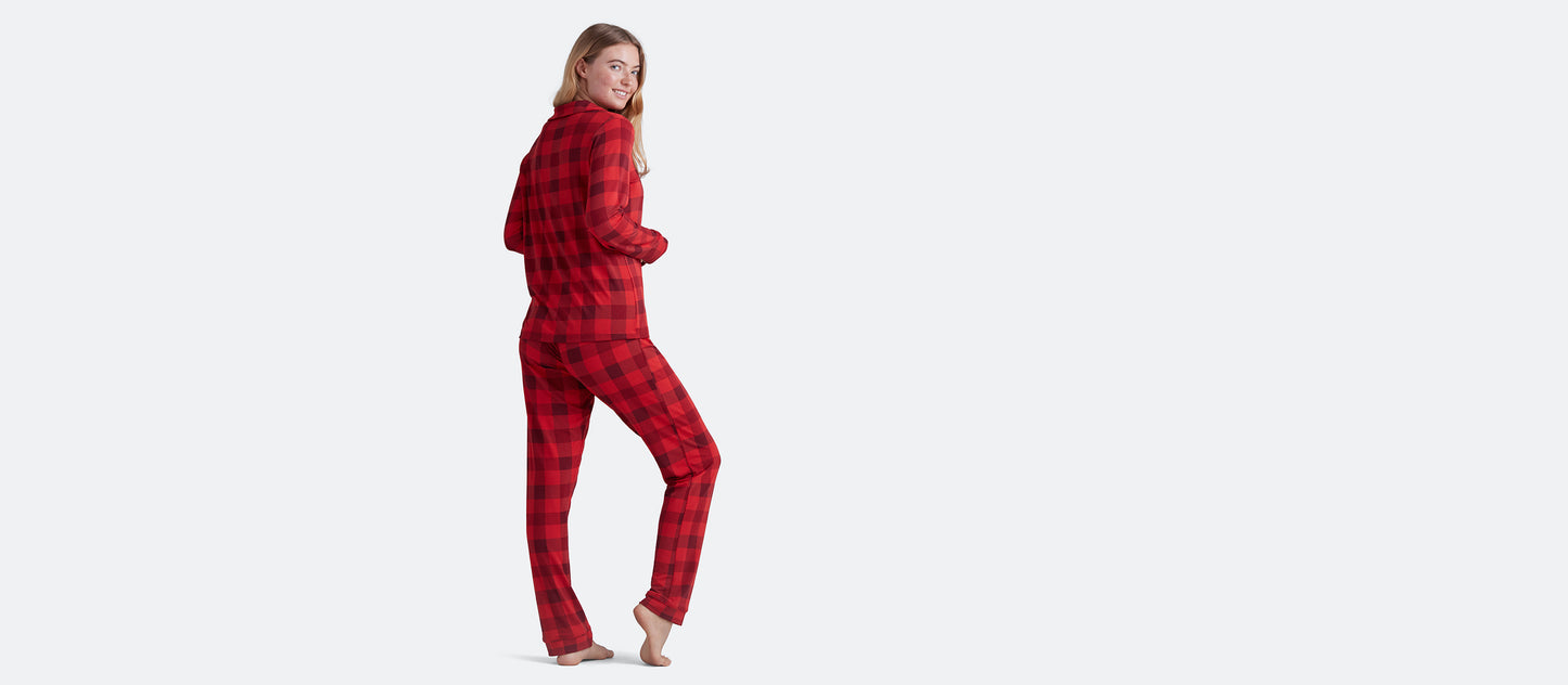 Women's Modal PJ Set | Crimson Plaid