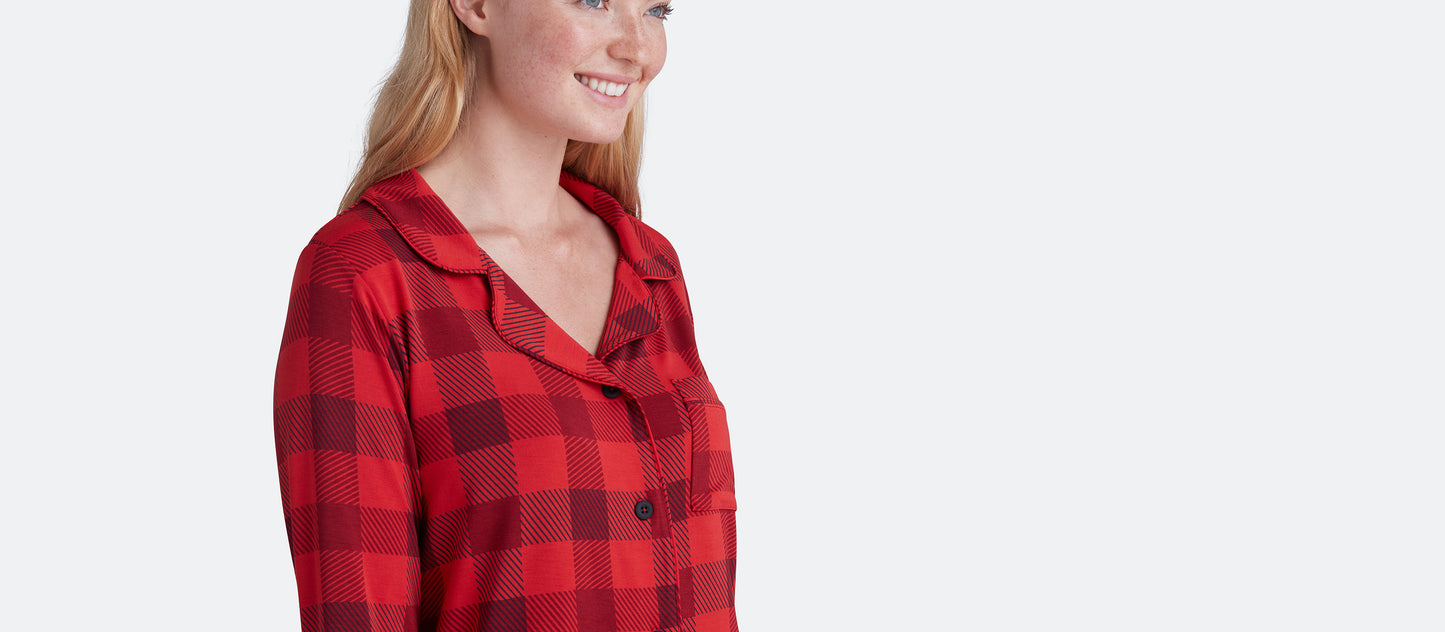 Women's Modal PJ Set | Crimson Plaid