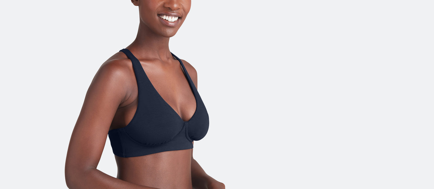 FeelFree Longline Bralette | Dark Sapphire