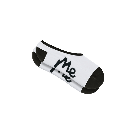 Heritage No Show Sock | White & Black