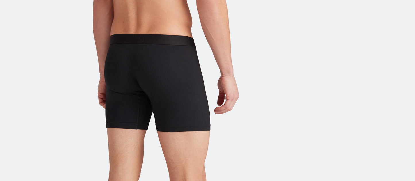 Boxer Brief w/ Fly 6-Pack | Black