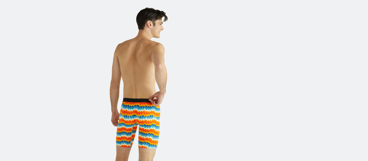 Long Boxer Brief w/ Fly | Groovy Chevron