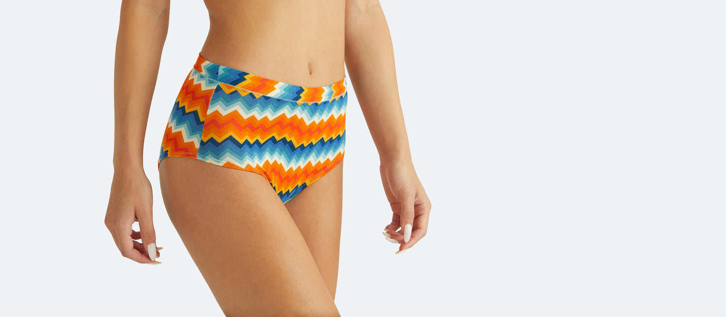 FeelFree High-Waisted Cheeky | Groovy Chevron