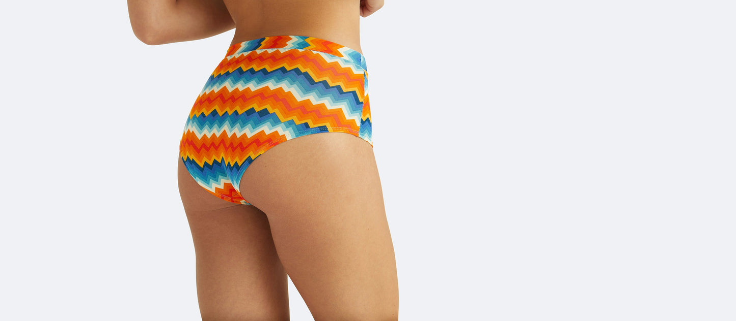 FeelFree High-Waisted Cheeky | Groovy Chevron