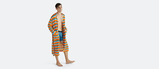 UltraModal™ Hooded Robe - Unisex | Groovy Chevron