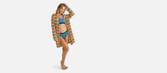 Women's Modal Robe | Groovy Chevron