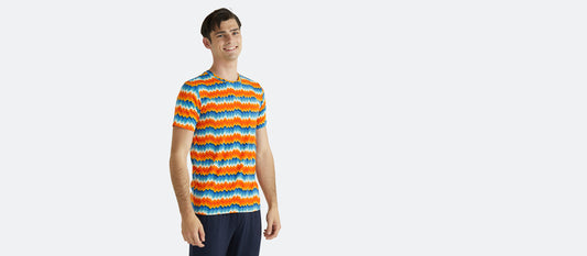 Men's Modal Crew Tee | Groovy Chevron