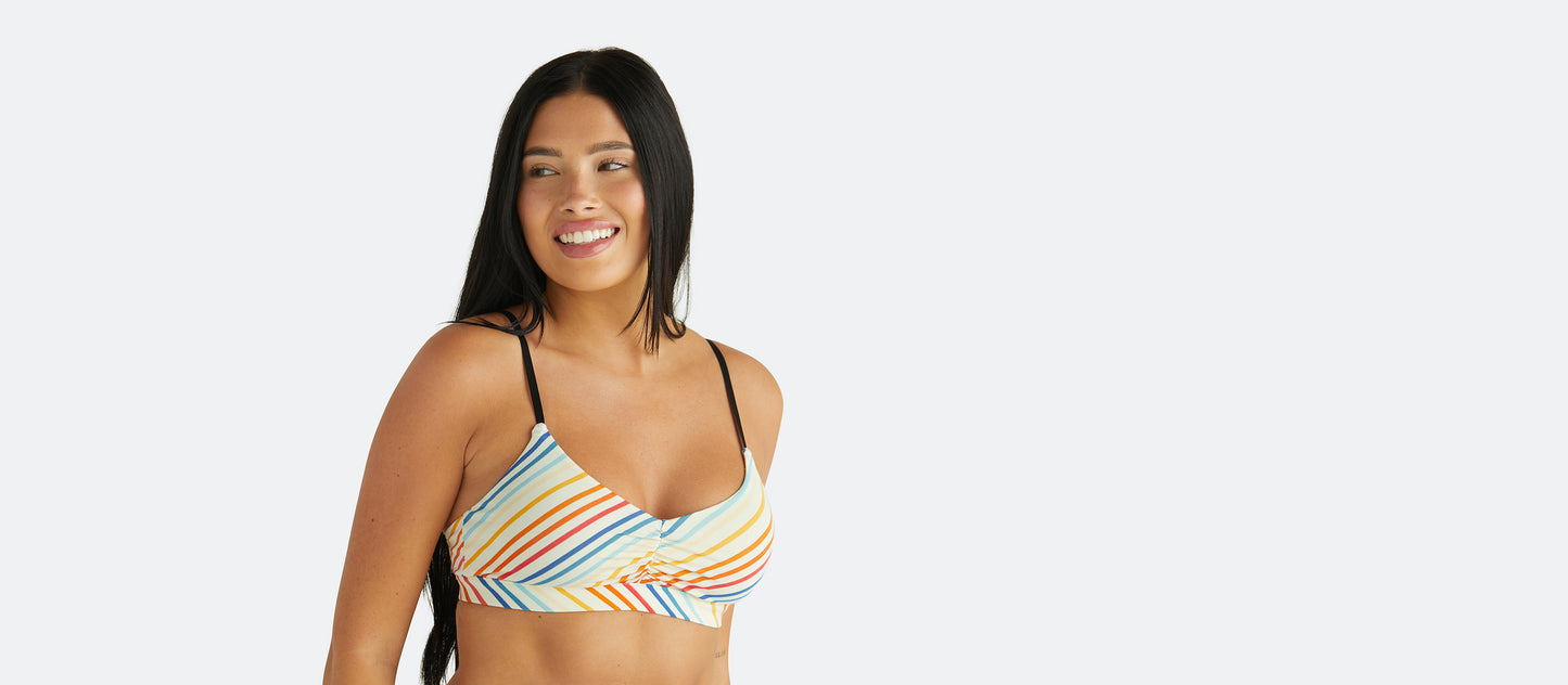 UltraModal™ FeelFree Ruched Bralette | Camp Stripe