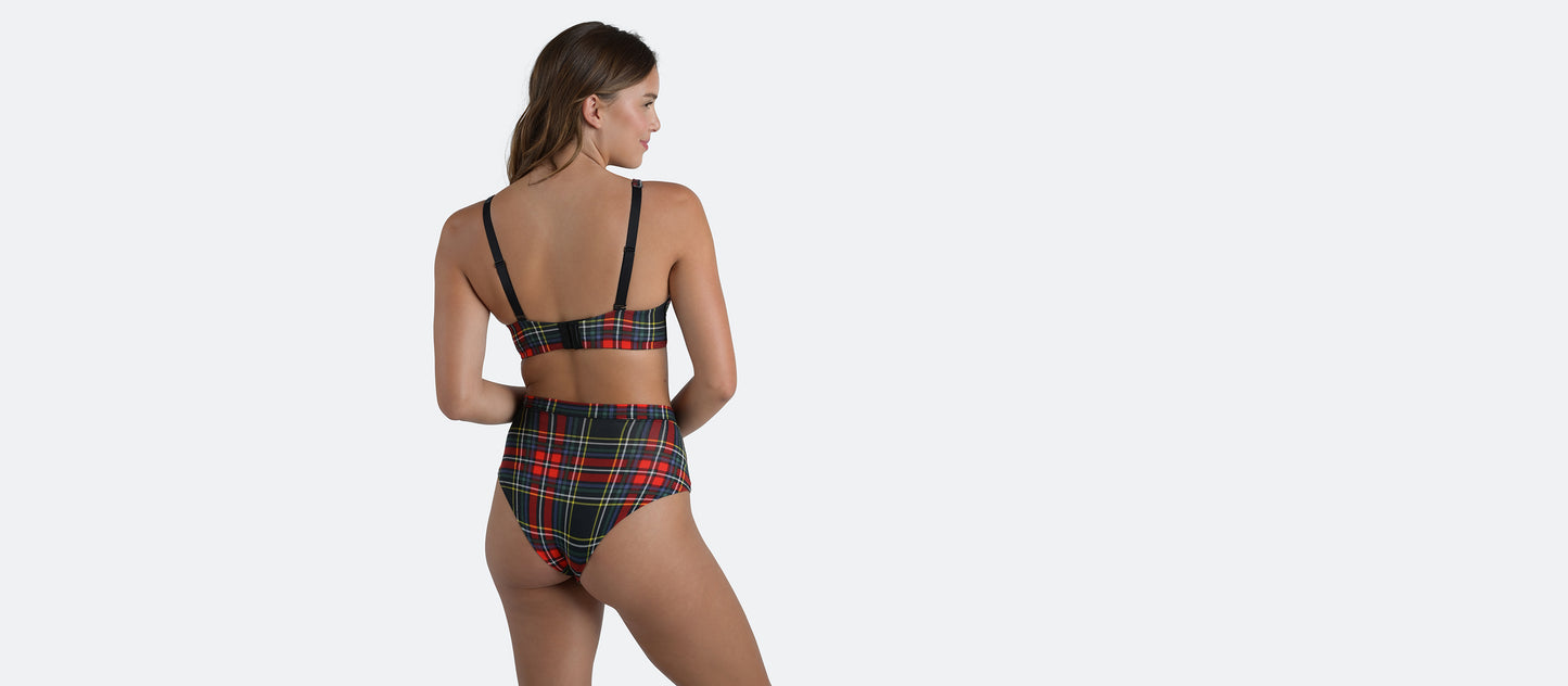 FeelFree High-Waisted Cheeky | Festive Plaid