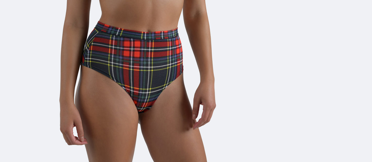 FeelFree High-Waisted Cheeky | Festive Plaid