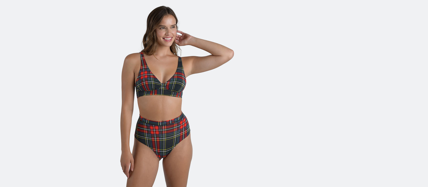 FeelFree High-Waisted Cheeky | Festive Plaid