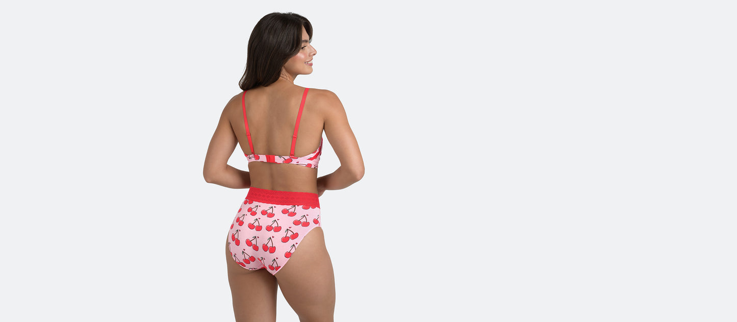 FeelFree Lace High-Waisted Brief | Pair of Cherries