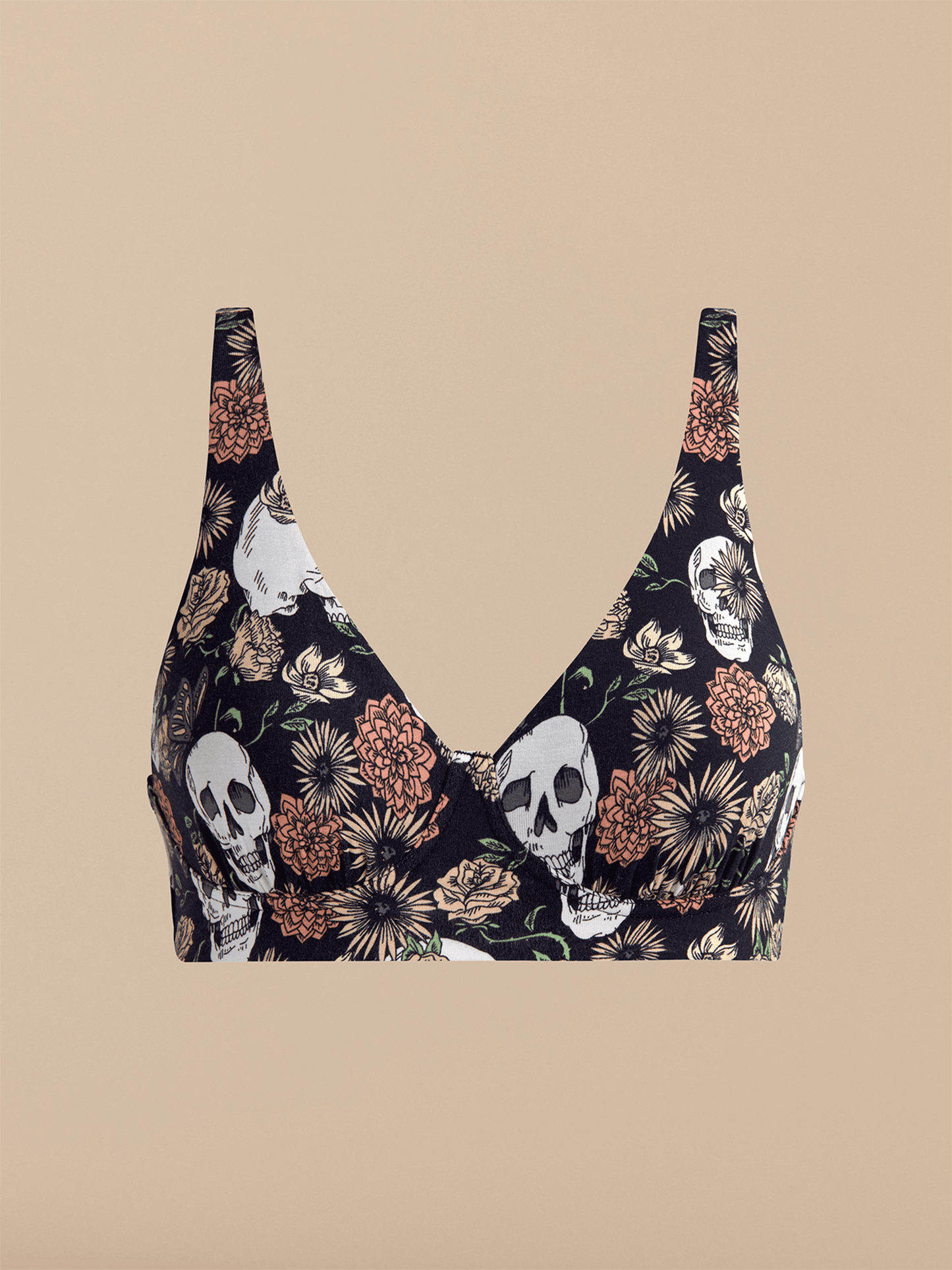 FeelFree Longline Bralette | Dead Flowers