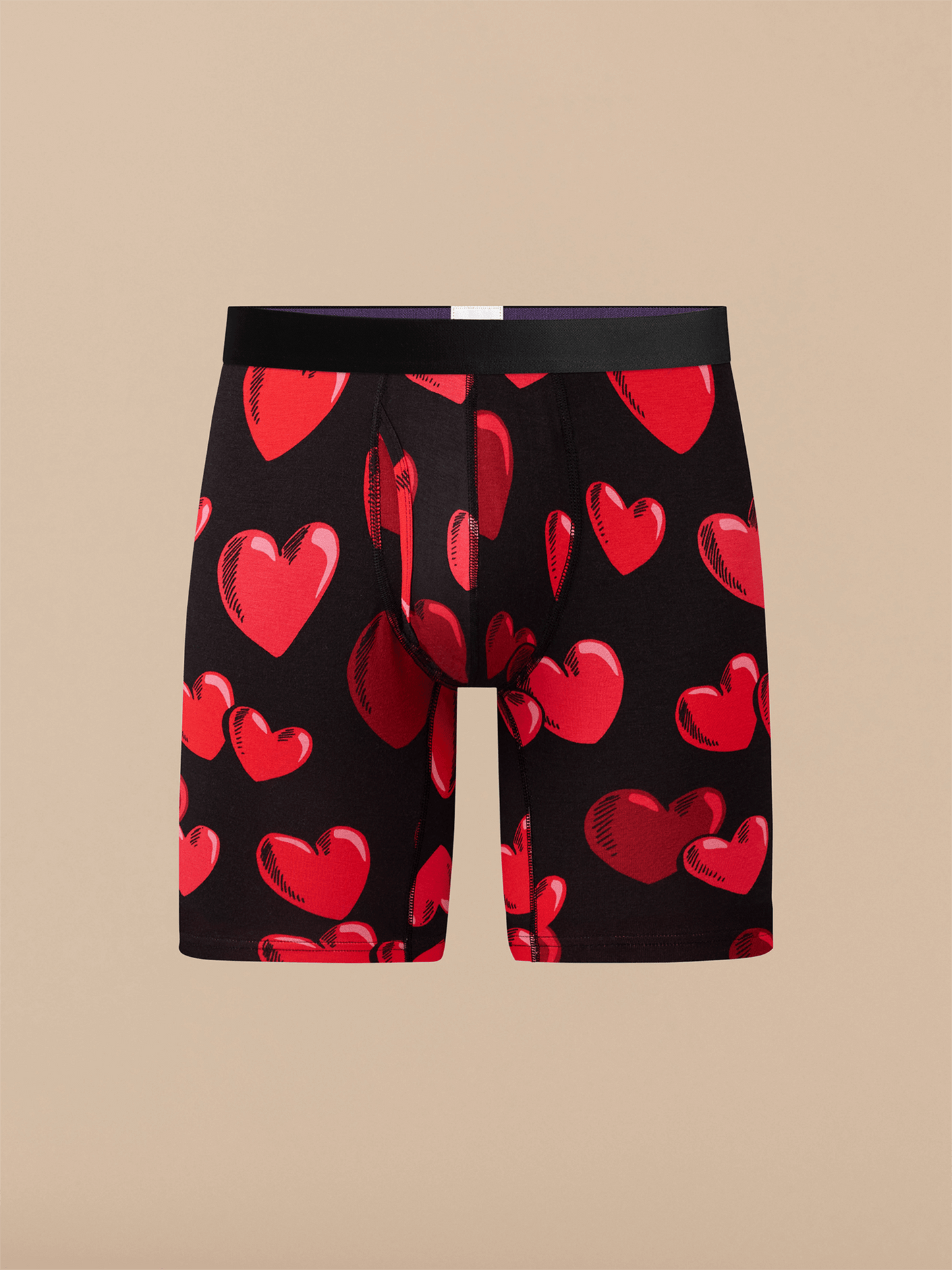 UltraModal™ Core Long Boxer Brief w/ Fly | Floating Hearts