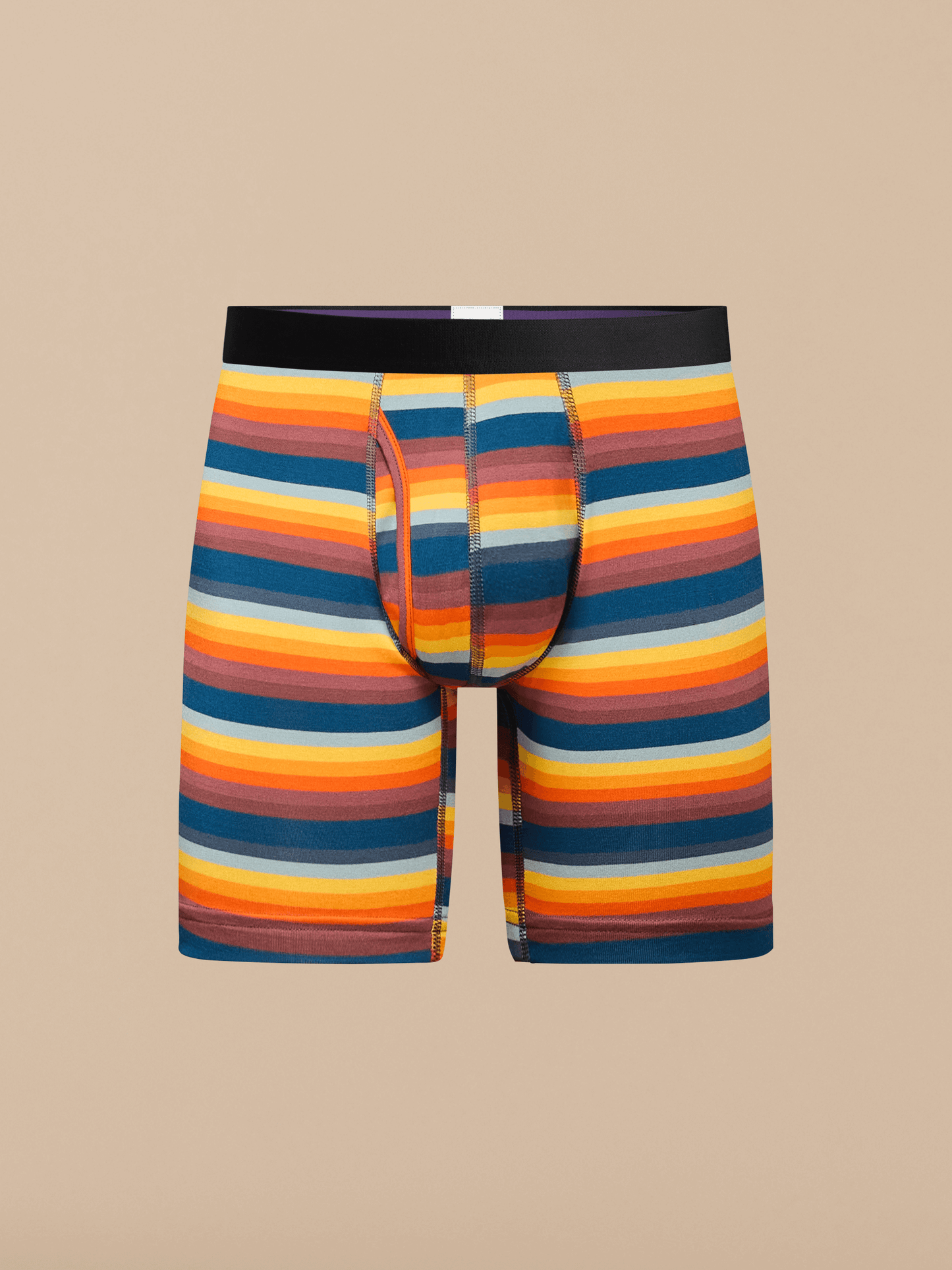 UltraModal™ Core Long Boxer Brief w/ Fly | Sunrise Stripes