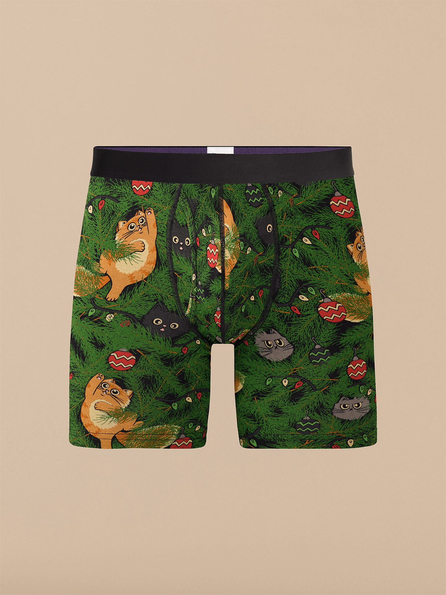 The Ball Caddy™ Boxer Brief w/ Fly | Meowy Christmas