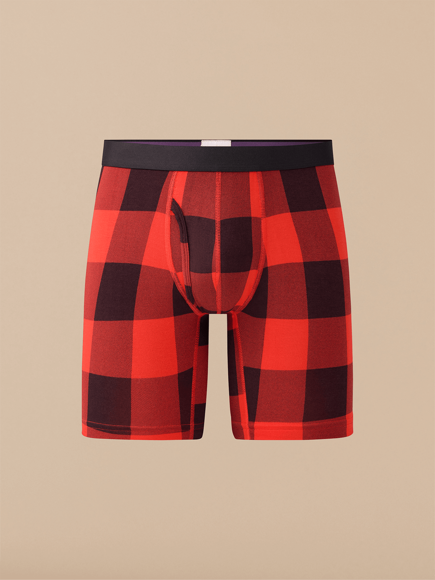 The Ball Caddy™ Long Boxer Brief w/ Fly | Buffalo Plaid