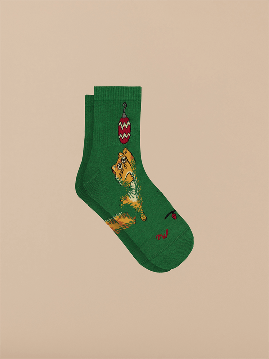 Quarter Sock | Meowy Christmas