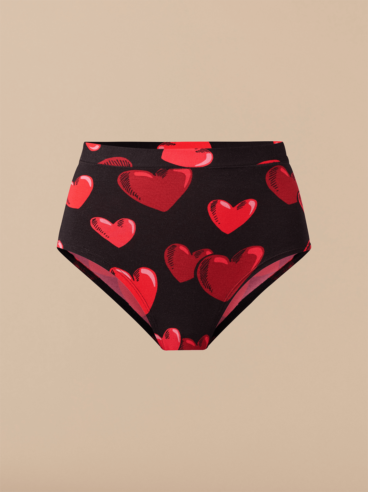 FeelFree High-Waisted Cheeky | Floating Hearts