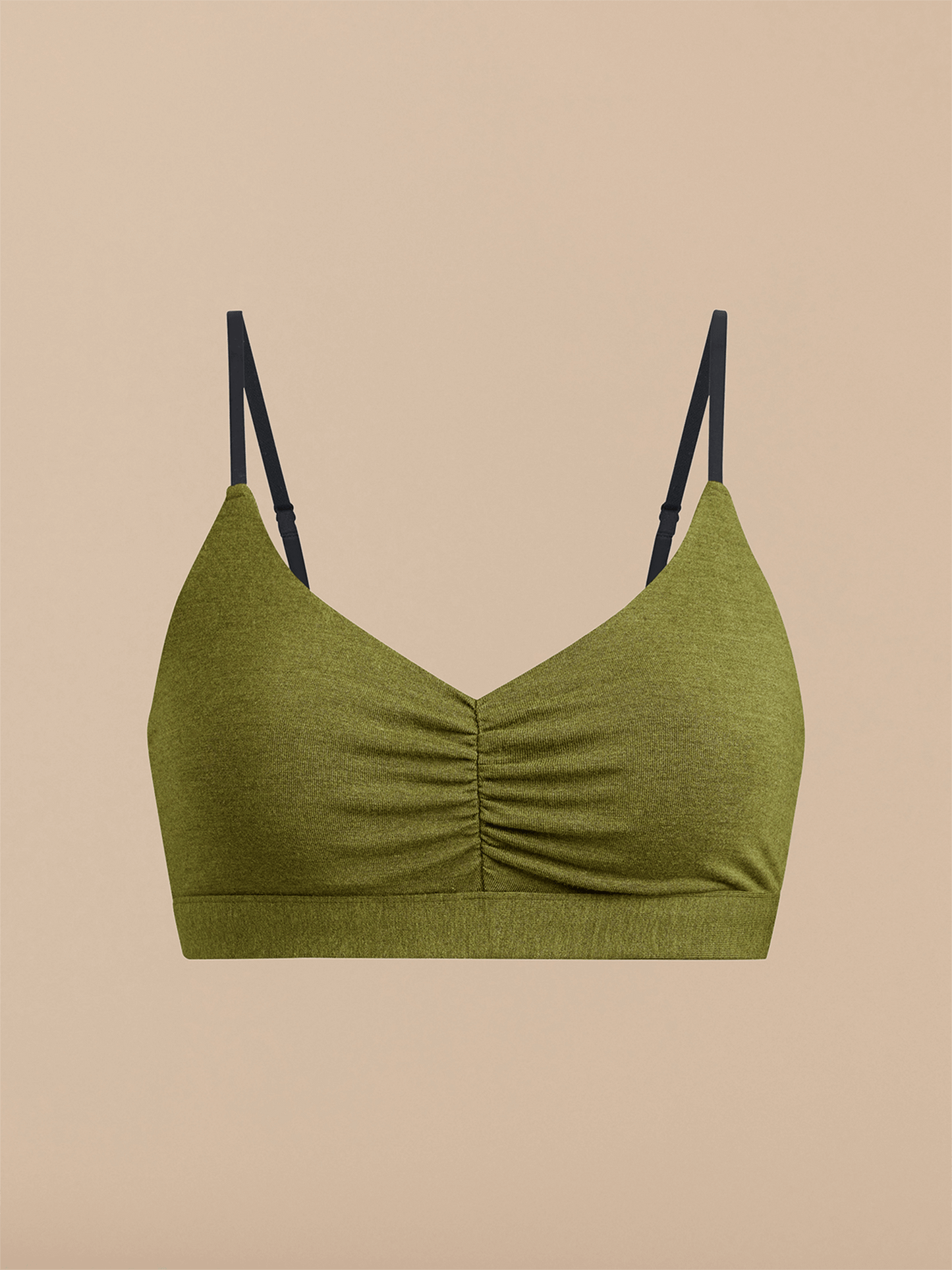 FeelFree Ruched Bralette | Heather Olive