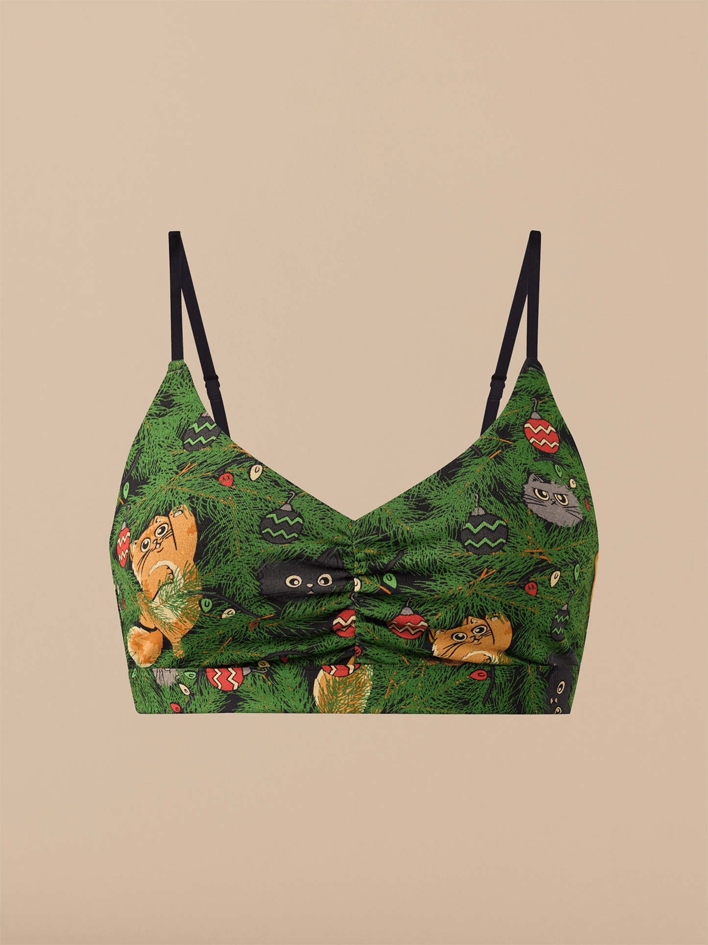 FeelFree Ruched Bralette | Meowy Christmas