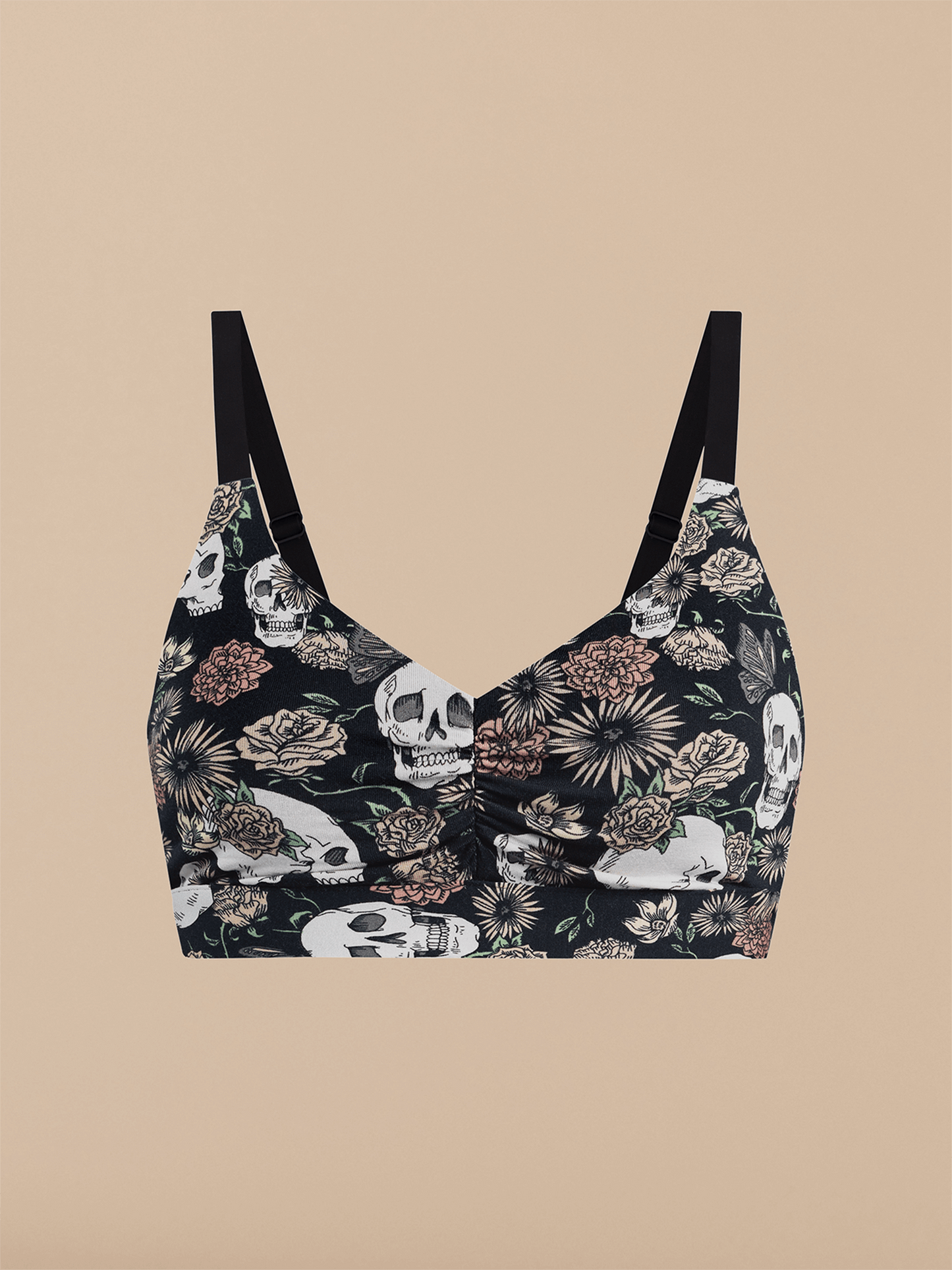 Curvy FeelFree Ruched Bralette | Dead Flowers