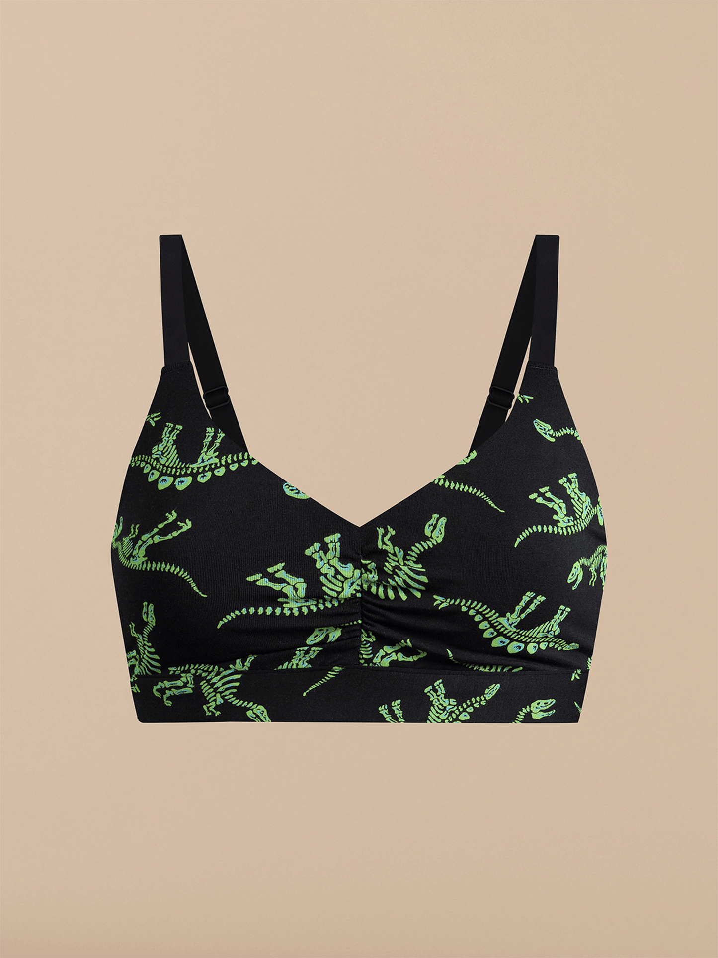 Curvy FeelFree Ruched Bralette | Electric Dino