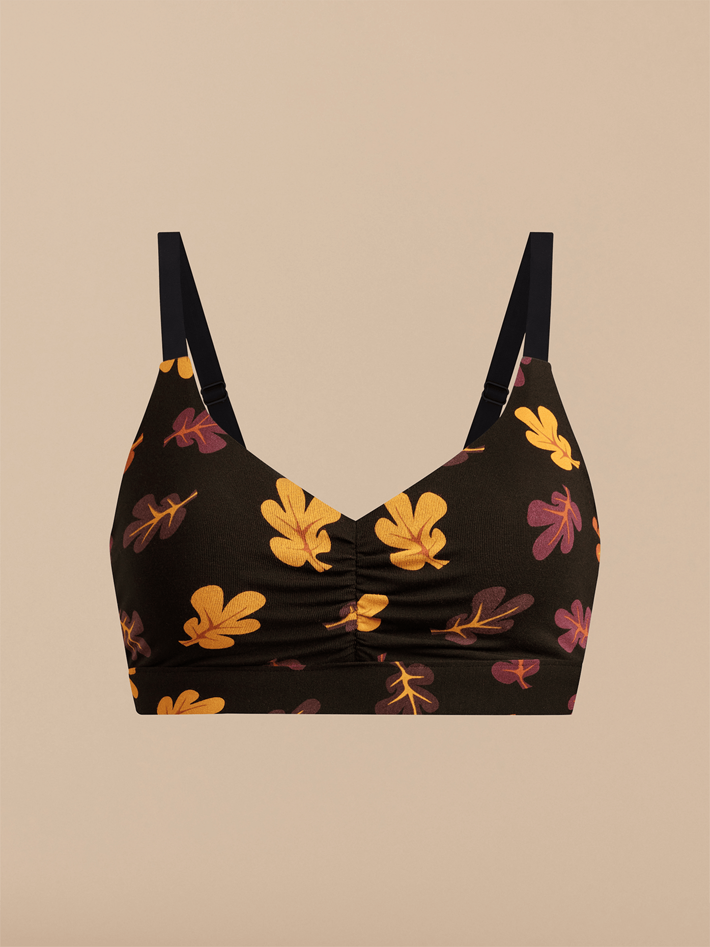 Curvy FeelFree Ruched Bralette | Fall Leaves