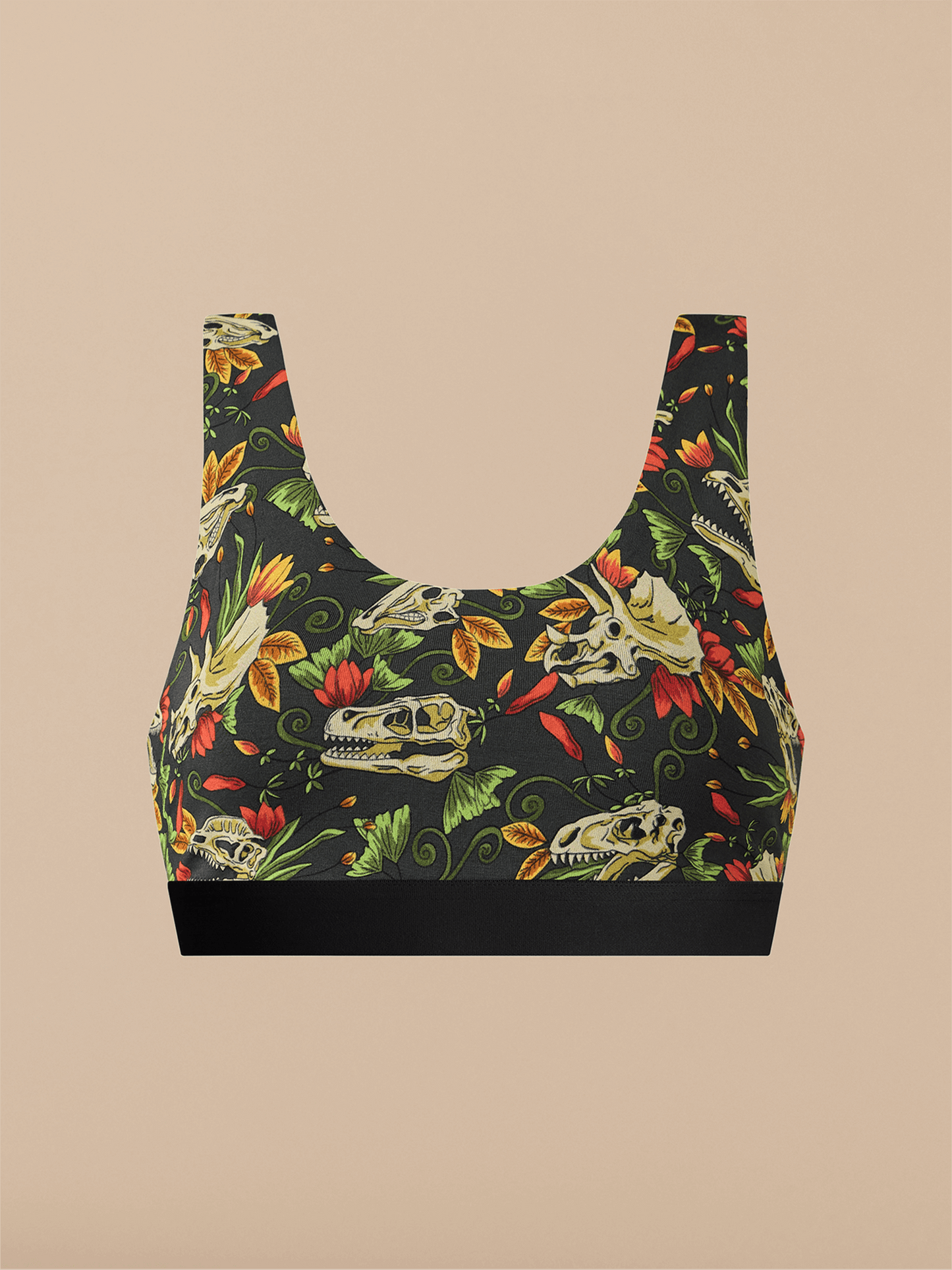 Curvy U-Back Bralette | Jurassic Garden