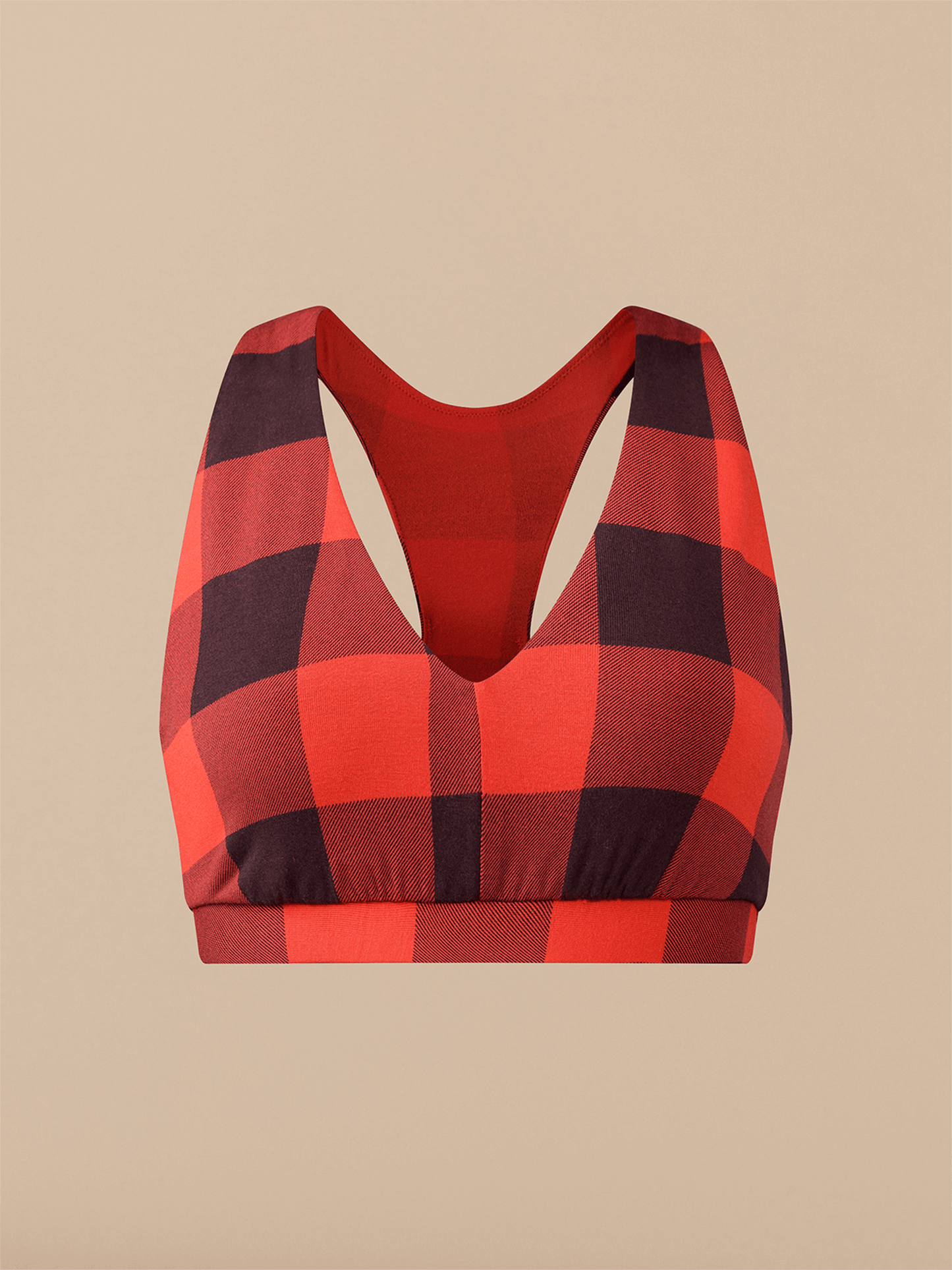 Curvy FeelFree Racerback Bralette | Buffalo Plaid