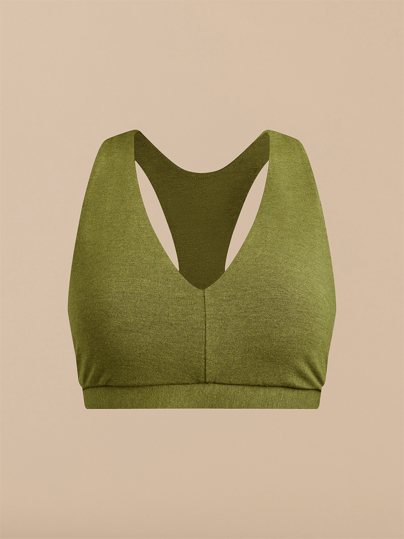 Curvy FeelFree Racerback Bralette | Heather Olive