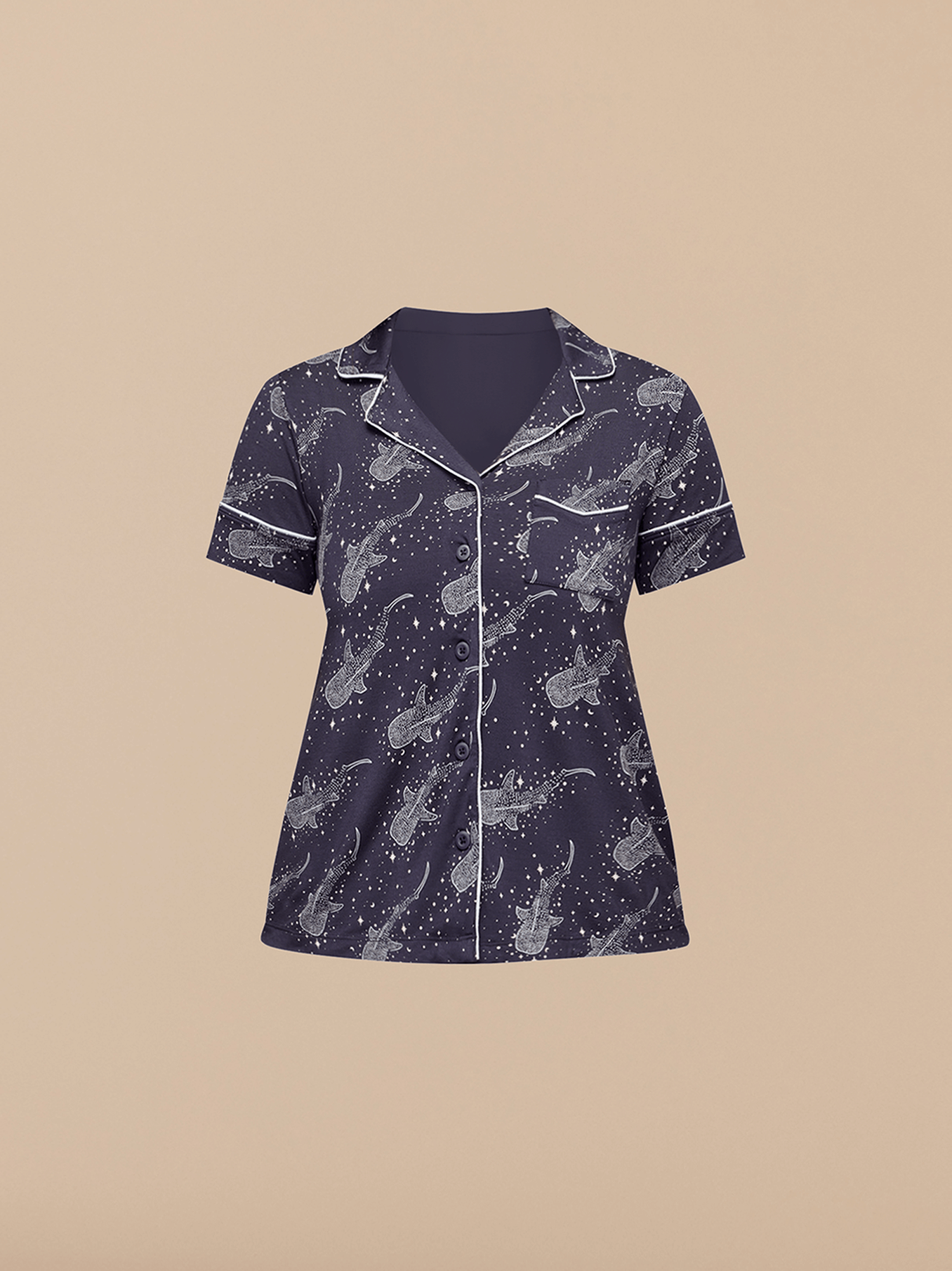 Women's Shortsleeve Modal PJ Set | Starry Sharks