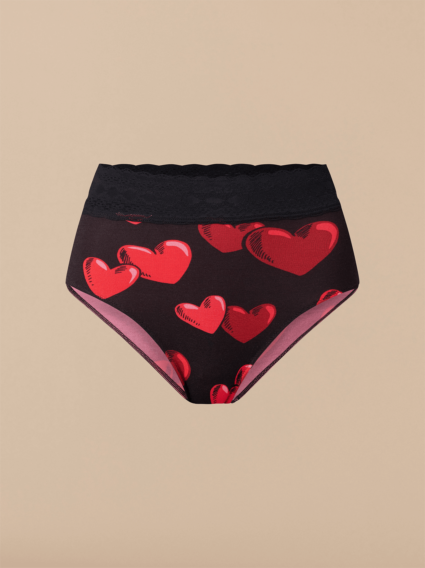 FeelFree Lace High-Waisted Brief | Floating Hearts