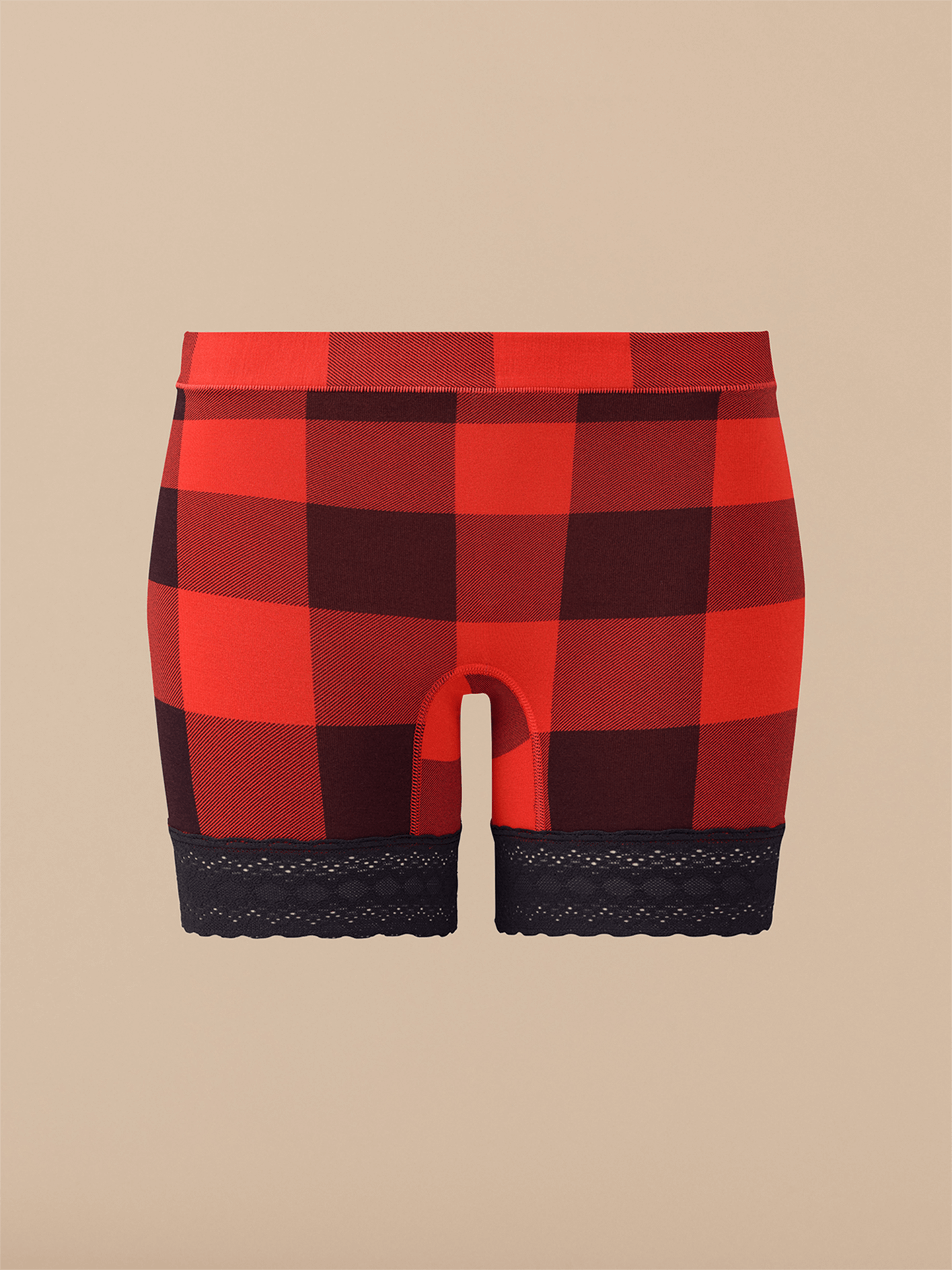 FeelFree Lace Long Boyshort | Buffalo Plaid