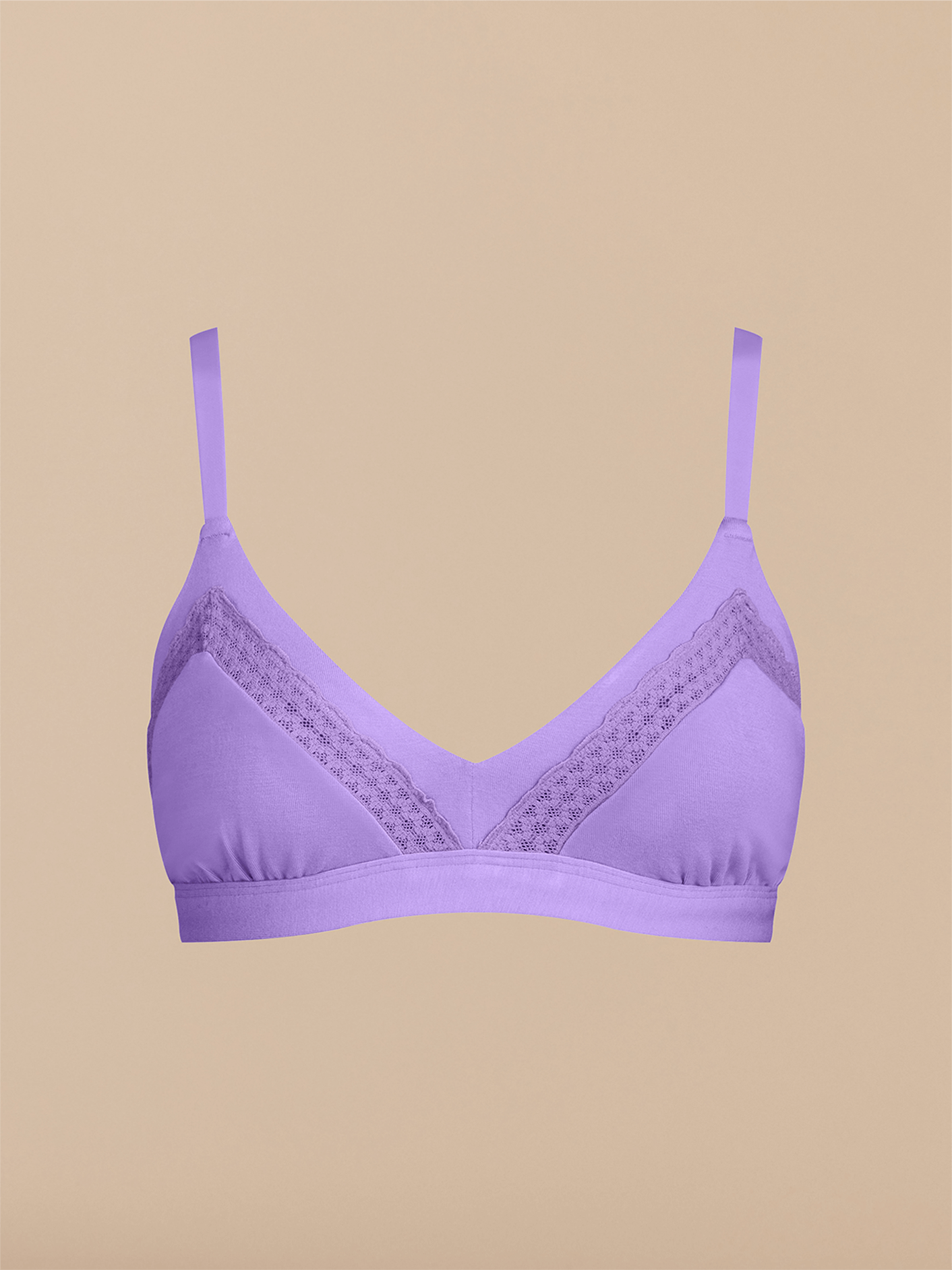 FeelFree Lace Triangle Bralette | Purple