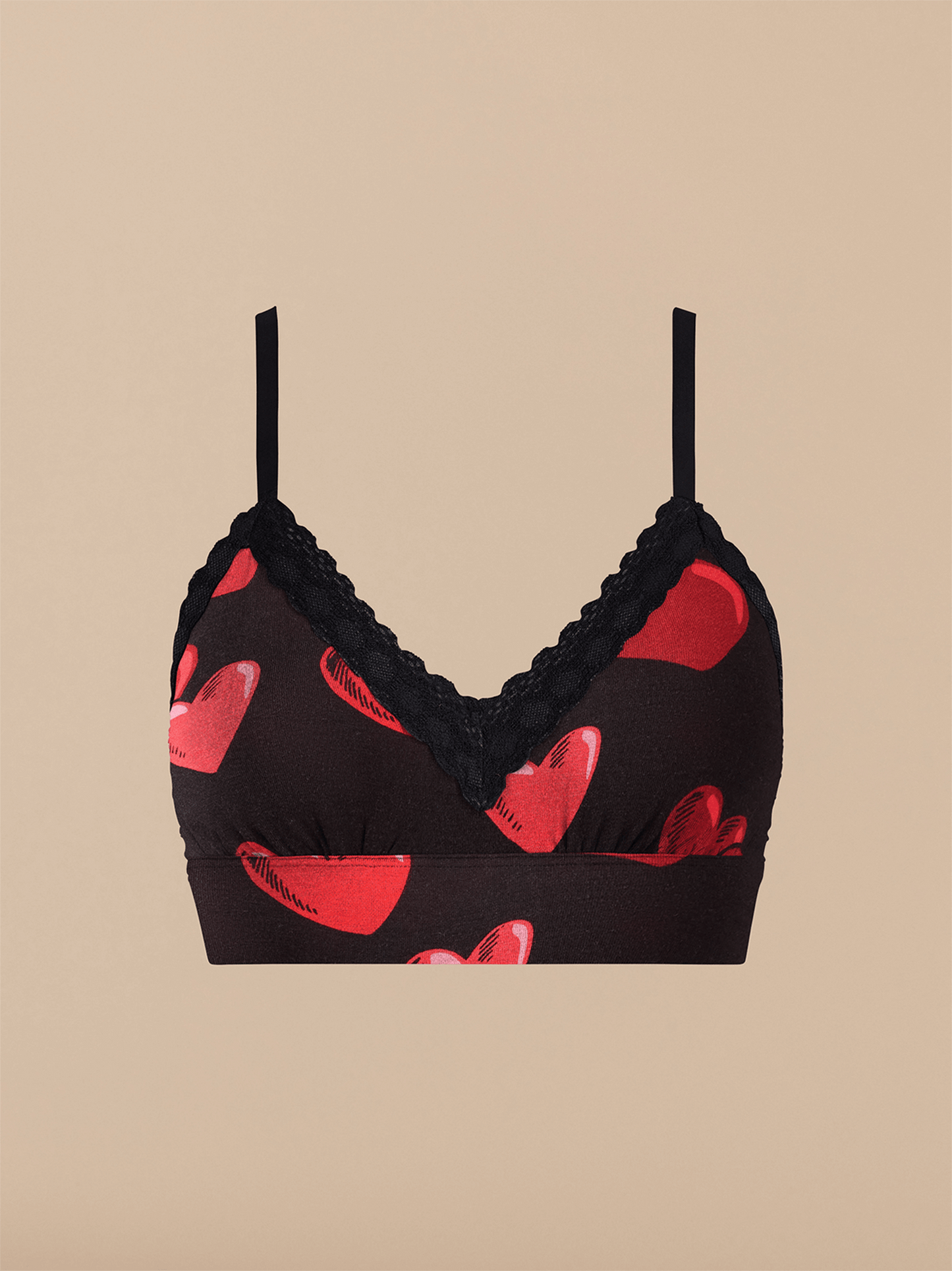 FeelFree Lace Plunge Bralette | Floating Hearts