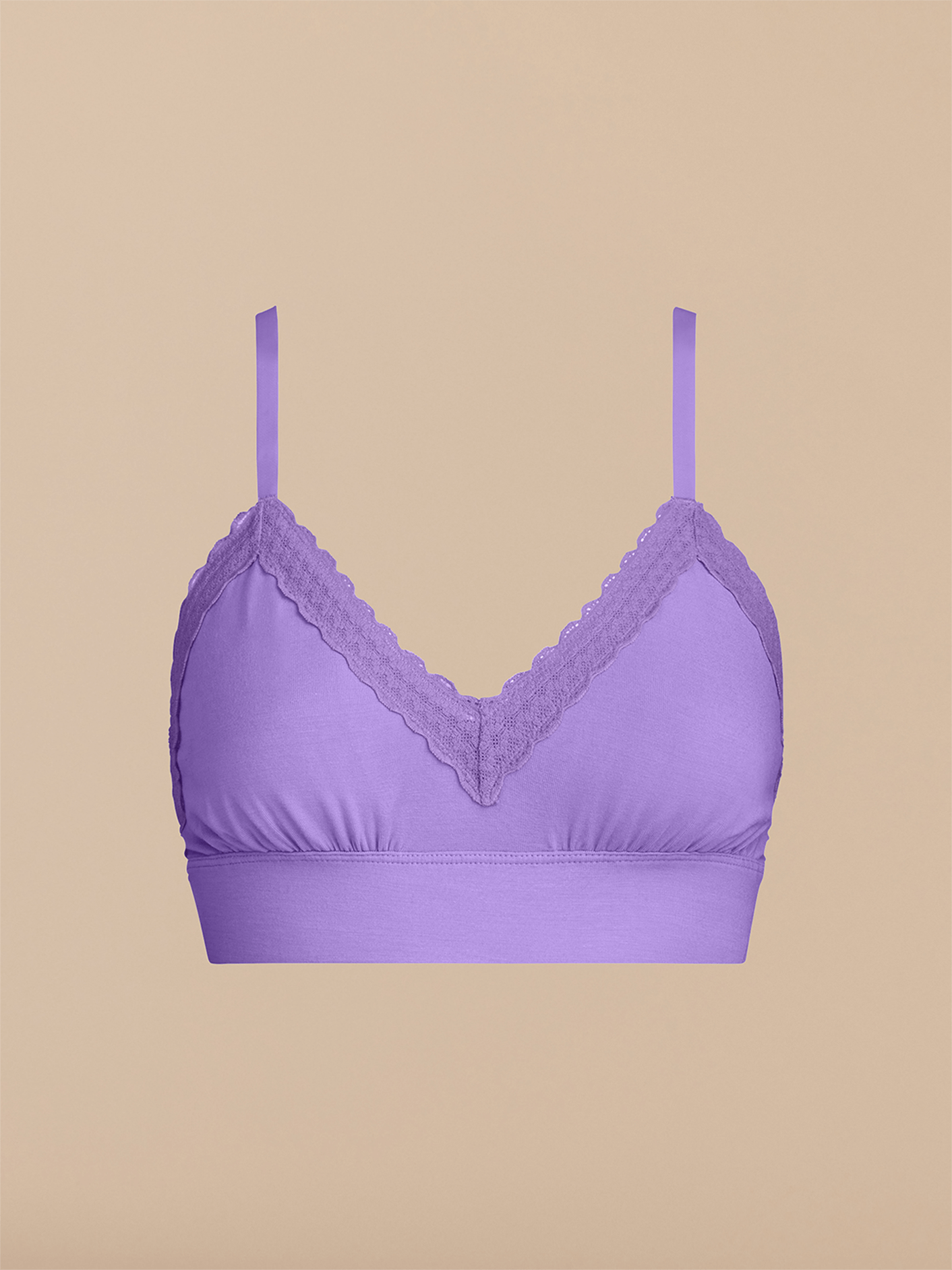 FeelFree Lace Plunge Bralette | Purple