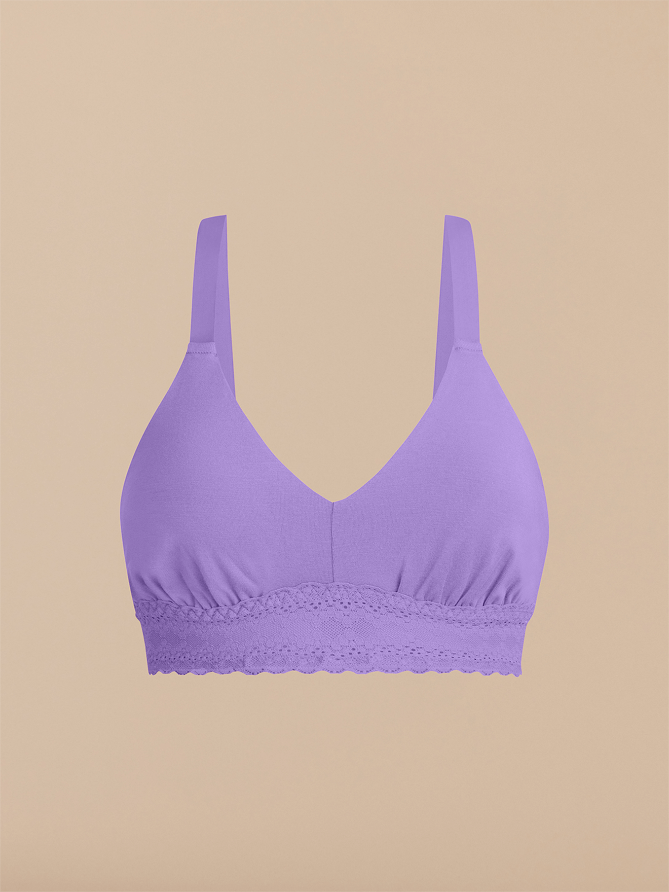 FeelFree Lace Longline Bralette | Purple